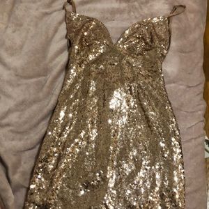 Rose Gold Sequin Bodycon Dress